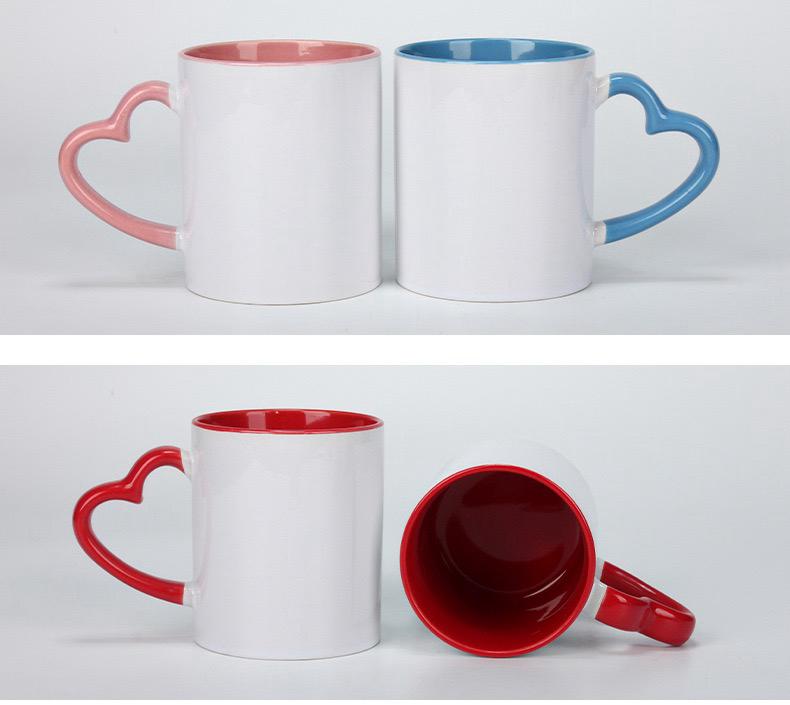 Heart Shaped handle Mug Custom
